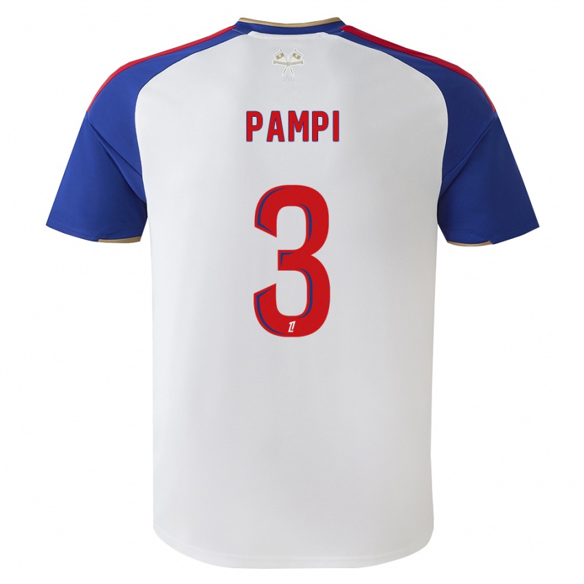 נשים Emanuel Pampi #3 כחול מלכותי אדום לבן ג'רזי ביתית 2026/27 חולצה קצרה