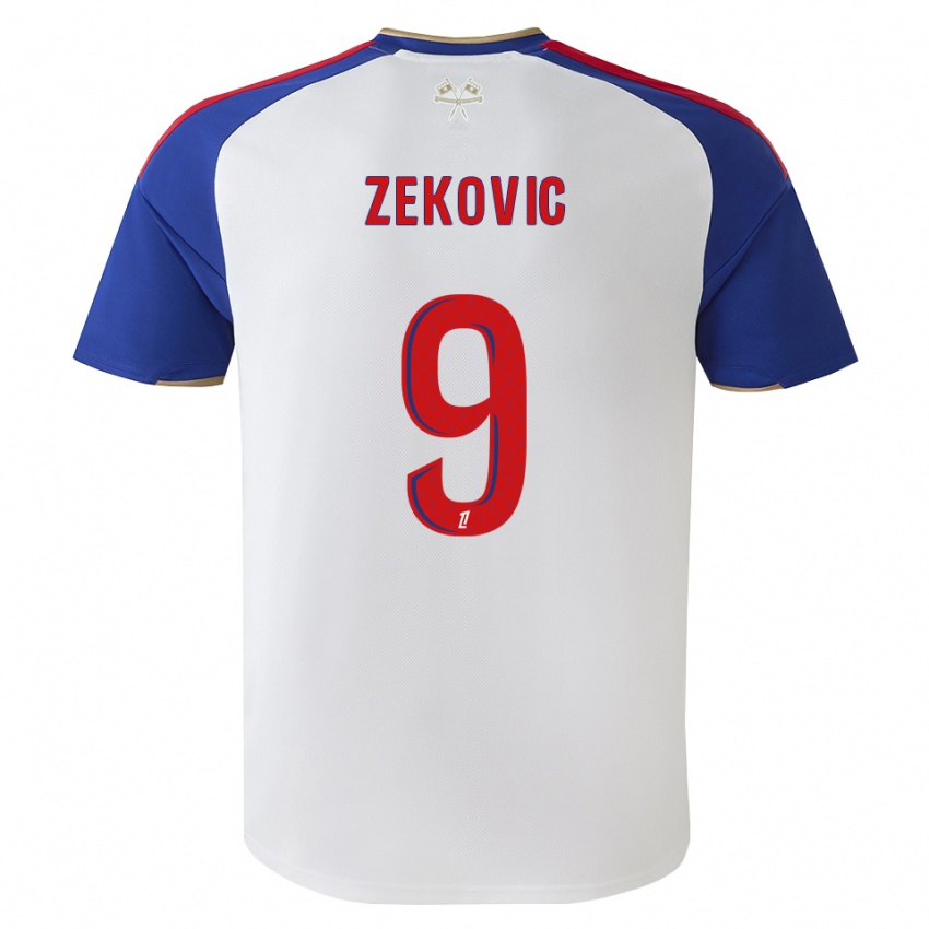 נשים Bojan Zekovic #9 כחול מלכותי אדום לבן ג'רזי ביתית 2026/27 חולצה קצרה