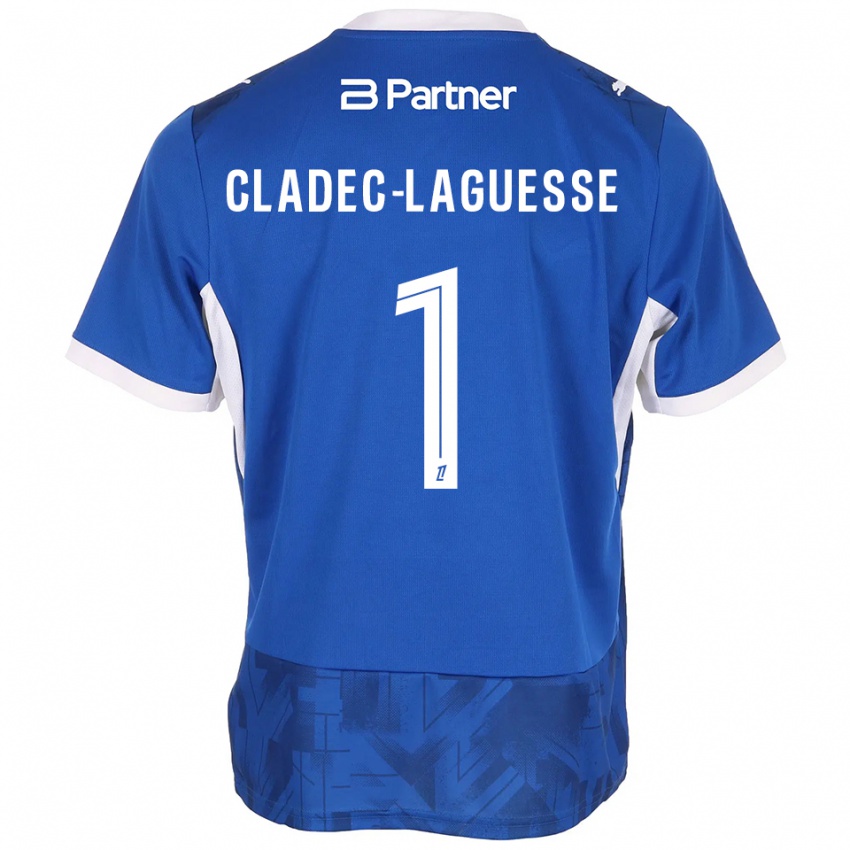 נשים Christopher Cladec-Laguesse #1 כחול בינוני לבן ג'רזי ביתית 2026/27 חולצה קצרה