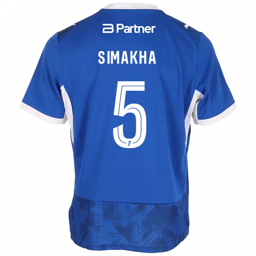 נשים Lassana Simakha #5 כחול בינוני לבן ג'רזי ביתית 2026/27 חולצה קצרה
