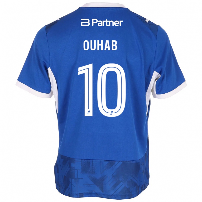 נשים Mathys Ouhab #10 כחול בינוני לבן ג'רזי ביתית 2026/27 חולצה קצרה