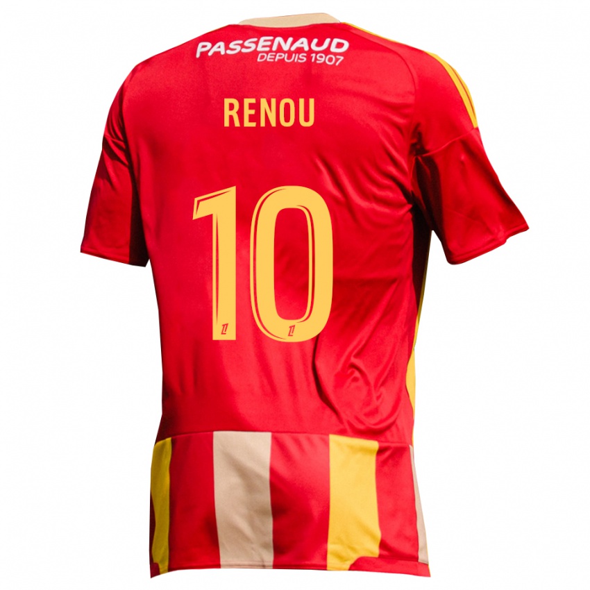 נשים Baptiste Renou #10 צהוב אדום ירוק ג'רזי ביתית 2026/27 חולצה קצרה