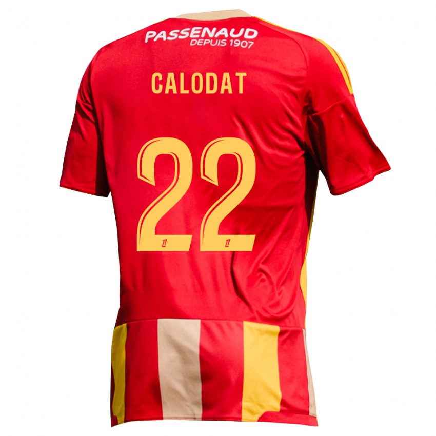 נשים Lucas Calodat #22 צהוב אדום ירוק ג'רזי ביתית 2026/27 חולצה קצרה