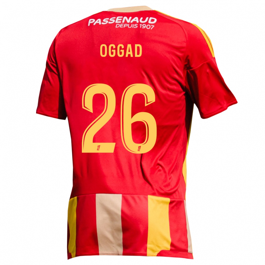 נשים Brice Oggad #26 צהוב אדום ירוק ג'רזי ביתית 2026/27 חולצה קצרה