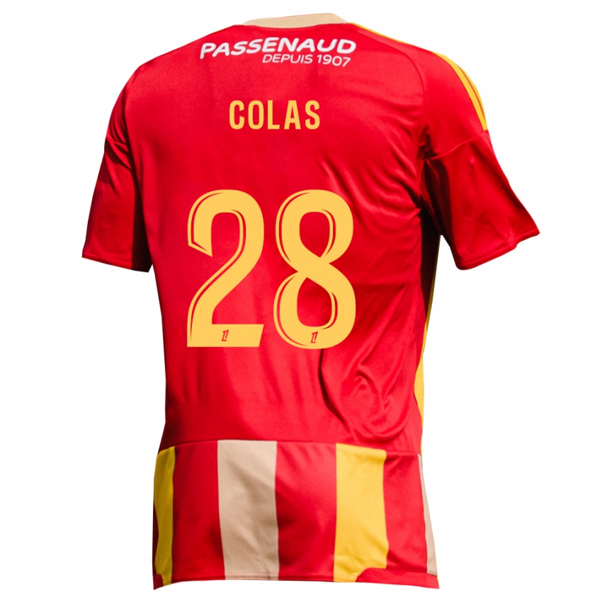 נשים Erwan Colas #28 צהוב אדום ירוק ג'רזי ביתית 2026/27 חולצה קצרה