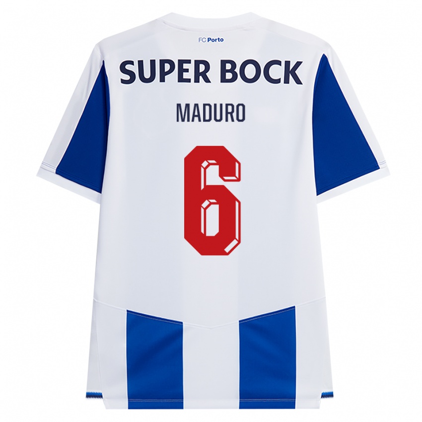 נשים Henrique Maduro #6 כחול לבן אדום ג'רזי ביתית 2026/27 חולצה קצרה