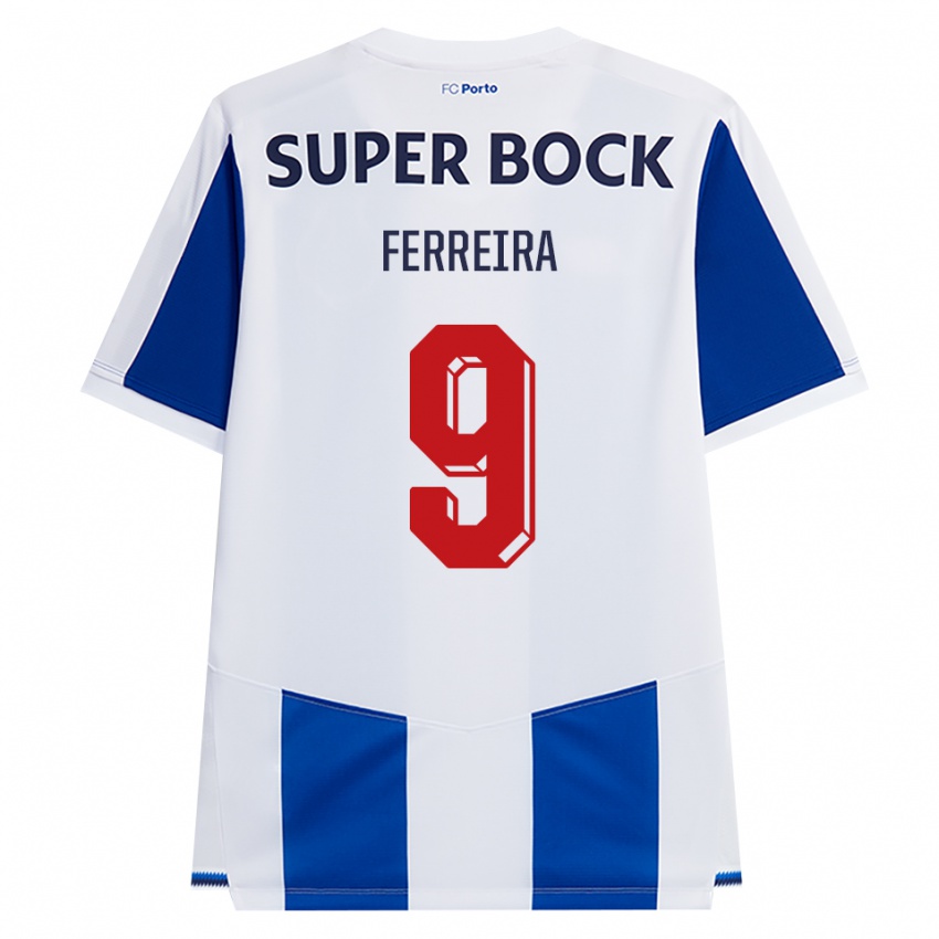 נשים Cristina Ferreira #9 כחול לבן אדום ג'רזי ביתית 2026/27 חולצה קצרה