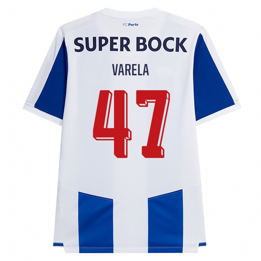 נשים Cardoso Varela #47 כחול לבן אדום ג'רזי ביתית 2026/27 חולצה קצרה