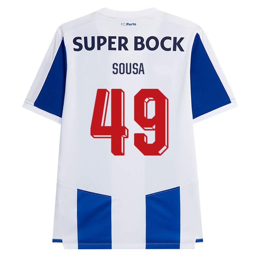 נשים Gonçalo Sousa #49 כחול לבן אדום ג'רזי ביתית 2026/27 חולצה קצרה