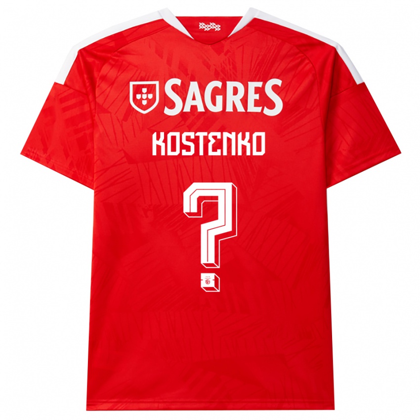 נשים Igor Kostenko #0 אדום לבן צהוב ג'רזי ביתית 2026/27 חולצה קצרה
