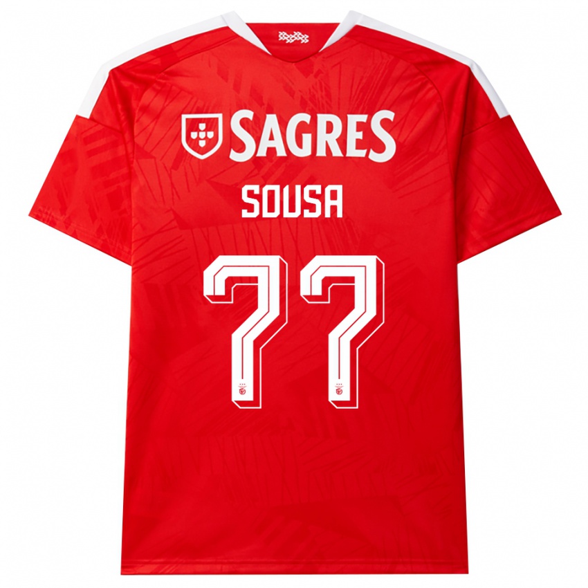 נשים Gerson Sousa #77 אדום לבן צהוב ג'רזי ביתית 2026/27 חולצה קצרה