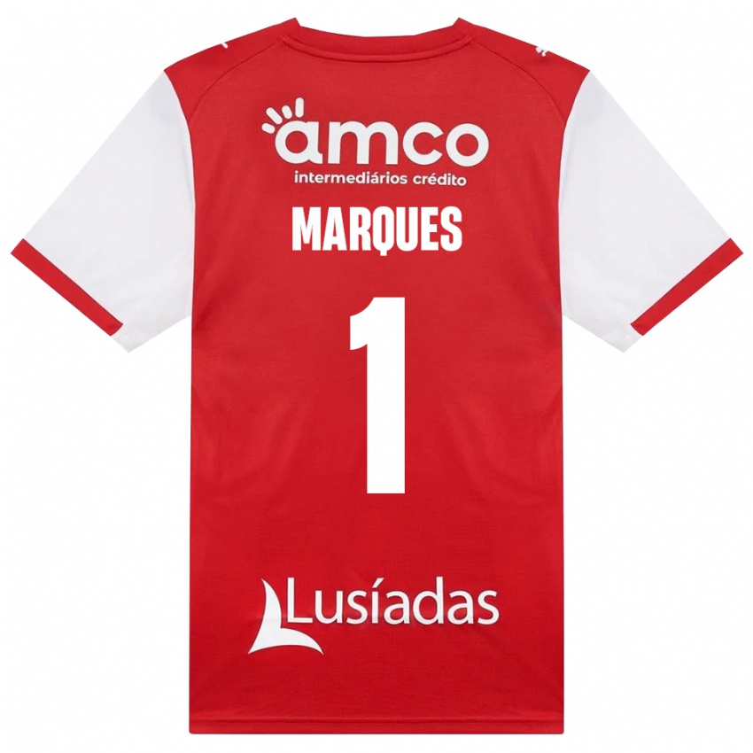 נשים André Marques #1 לבן אדום שחור ג'רזי ביתית 2026/27 חולצה קצרה