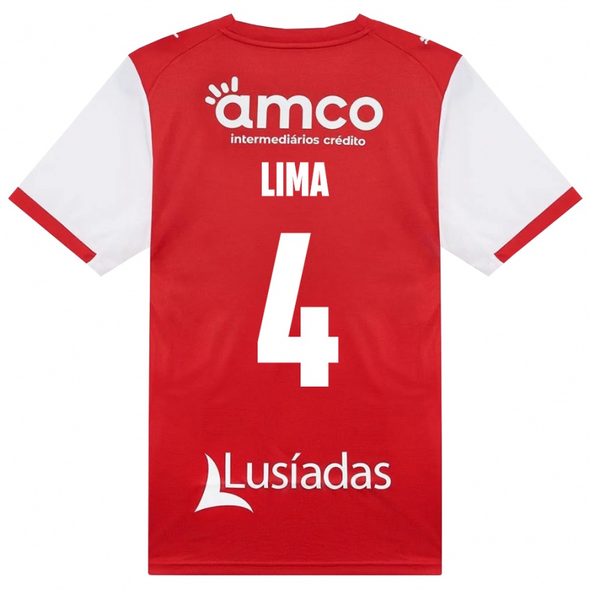 נשים Guilherme Lima #4 לבן אדום שחור ג'רזי ביתית 2026/27 חולצה קצרה