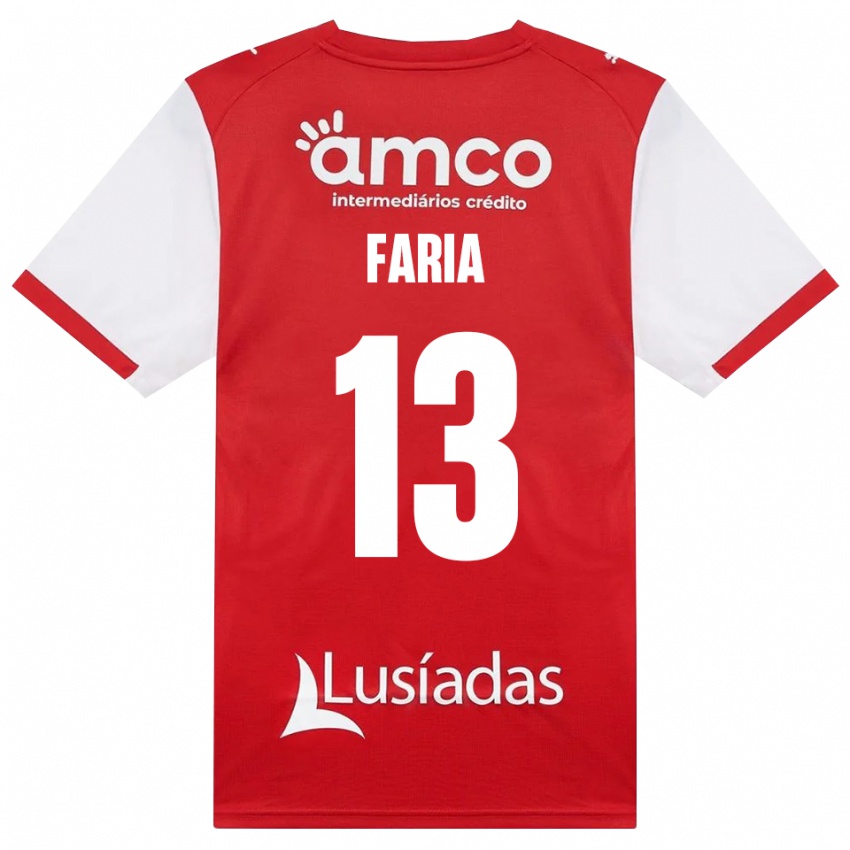 נשים Hélder Faria #13 לבן אדום שחור ג'רזי ביתית 2026/27 חולצה קצרה