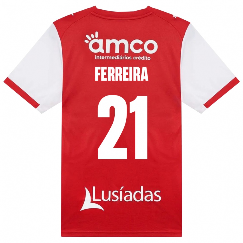נשים Ana Carolina Ferreira #21 לבן אדום שחור ג'רזי ביתית 2026/27 חולצה קצרה