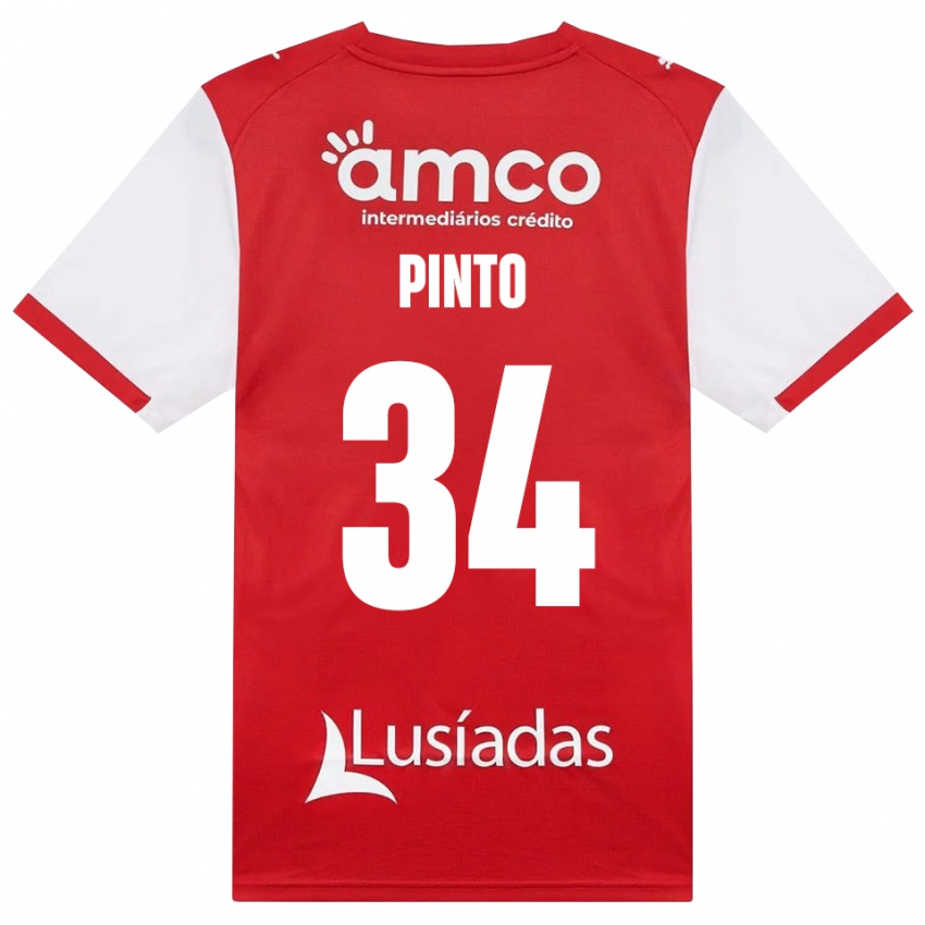 נשים Ana Pinto #34 לבן אדום שחור ג'רזי ביתית 2026/27 חולצה קצרה