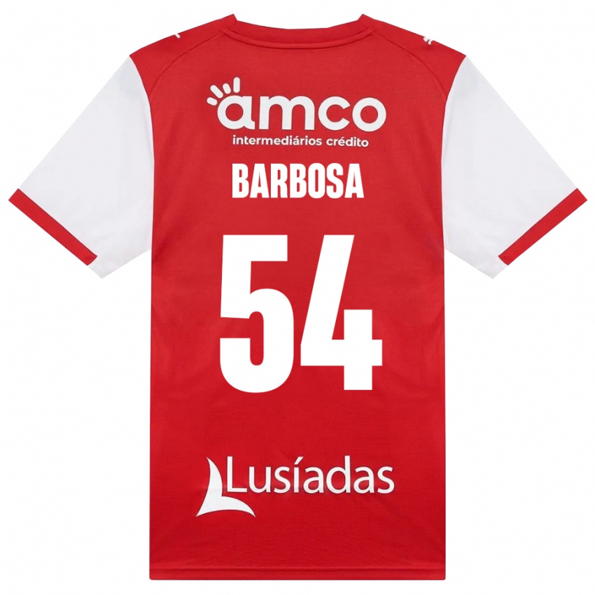 נשים Guilherme Barbosa #54 לבן אדום שחור ג'רזי ביתית 2026/27 חולצה קצרה