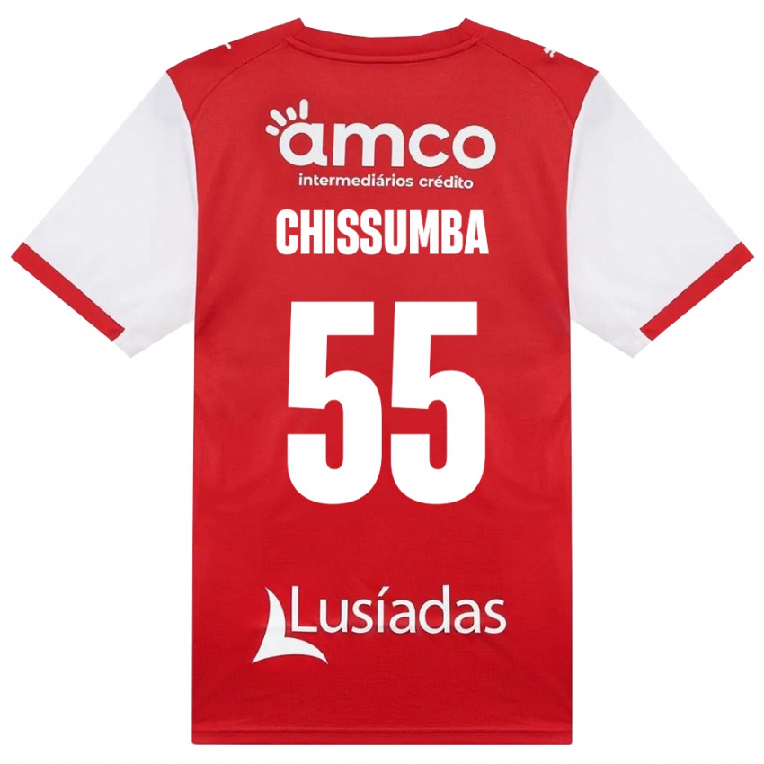נשים Chissumba #55 לבן אדום שחור ג'רזי ביתית 2026/27 חולצה קצרה