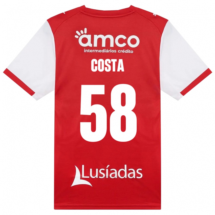 נשים Flinto Costa #58 לבן אדום שחור ג'רזי ביתית 2026/27 חולצה קצרה