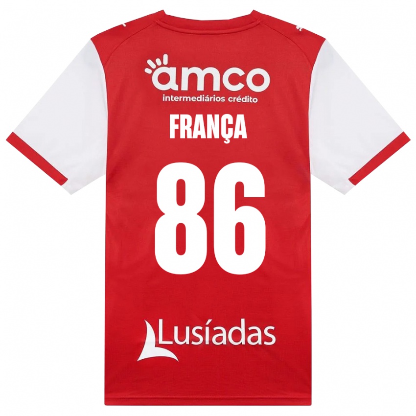 נשים Francisco França #86 לבן אדום שחור ג'רזי ביתית 2026/27 חולצה קצרה