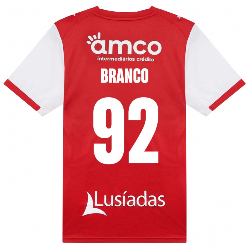 נשים António Branco #92 לבן אדום שחור ג'רזי ביתית 2026/27 חולצה קצרה