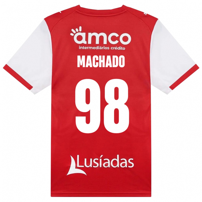 נשים Gonçalo Machado #98 לבן אדום שחור ג'רזי ביתית 2026/27 חולצה קצרה
