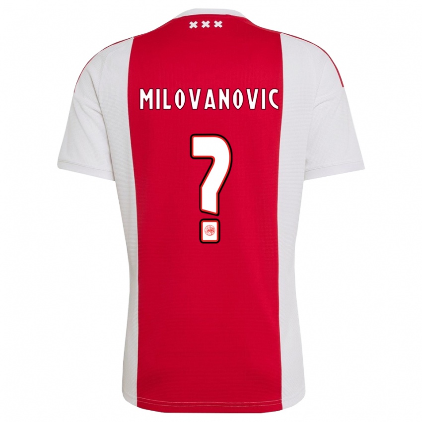נשים Mateja Milovanovic #0 אדום לבן צהוב ג'רזי ביתית 2026/27 חולצה קצרה