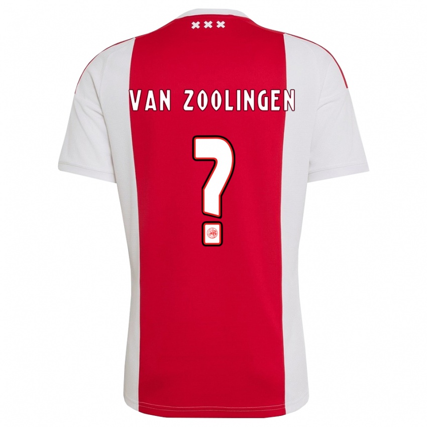 נשים Glenn Van Zoolingen #0 אדום לבן צהוב ג'רזי ביתית 2026/27 חולצה קצרה