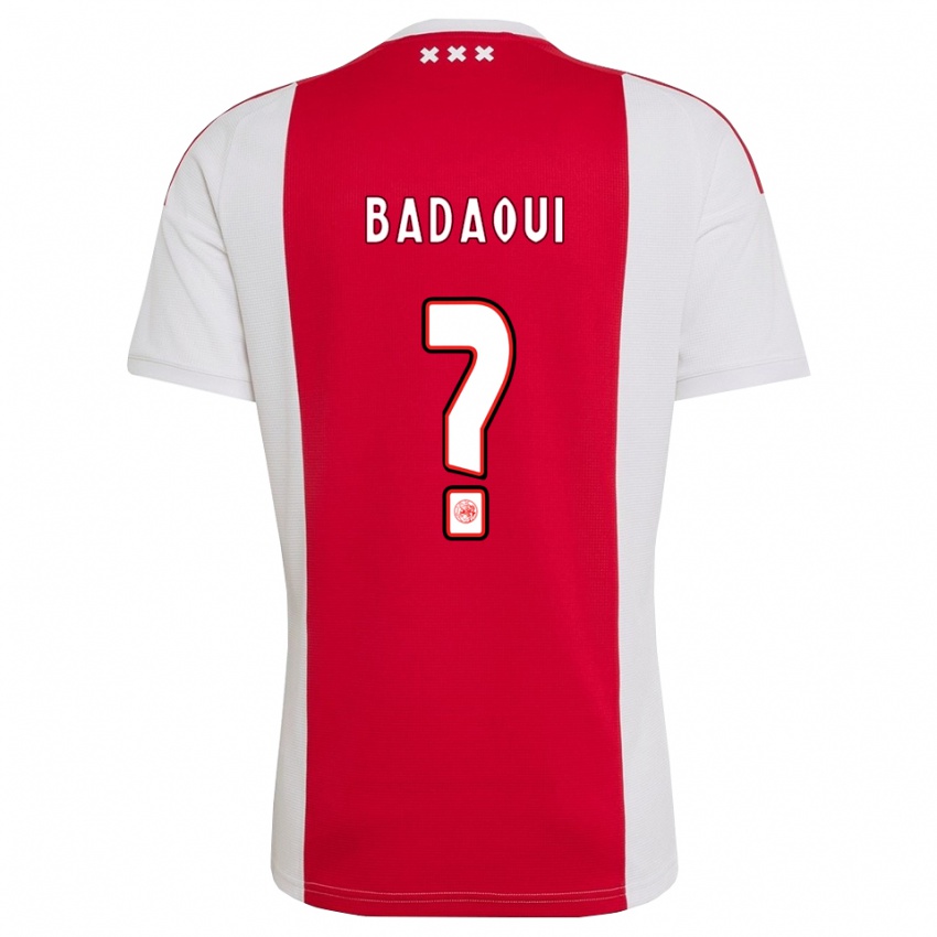 נשים Aymn Badaoui #0 אדום לבן צהוב ג'רזי ביתית 2026/27 חולצה קצרה