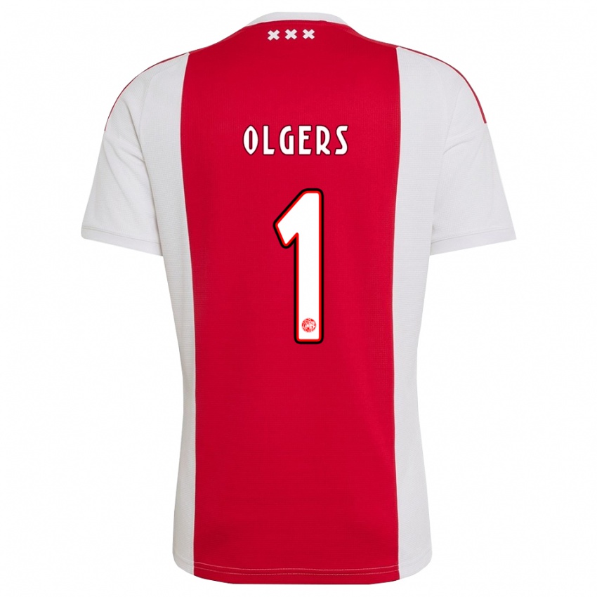 נשים Guus Olgers #1 אדום לבן צהוב ג'רזי ביתית 2026/27 חולצה קצרה