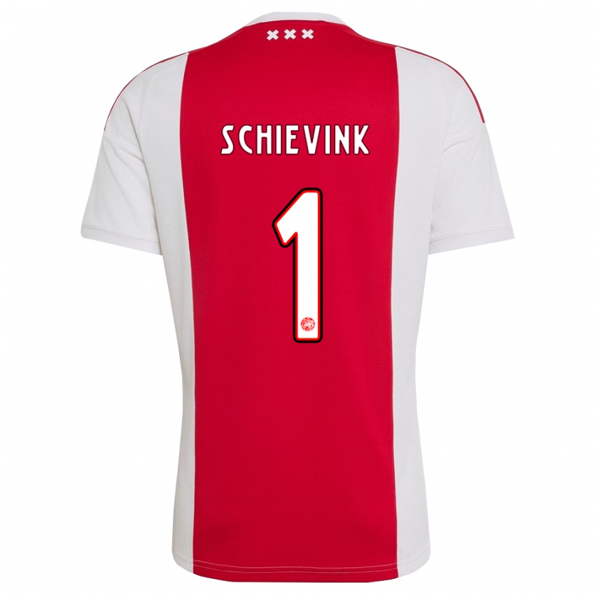 נשים Floris Schievink #1 אדום לבן צהוב ג'רזי ביתית 2026/27 חולצה קצרה
