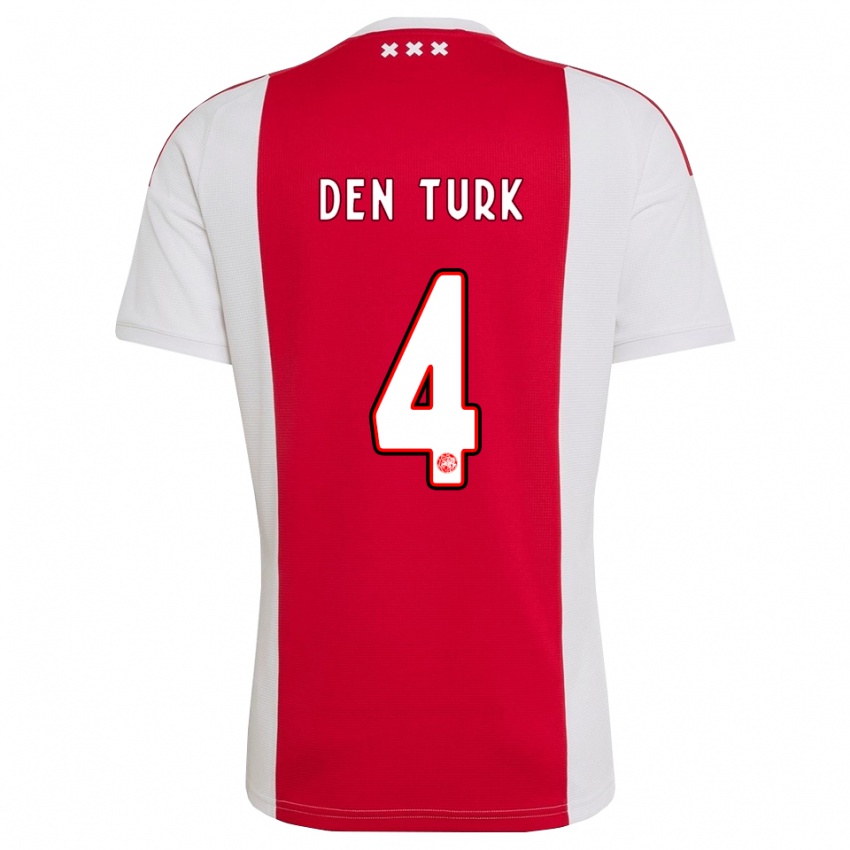 נשים Deau Den Turk #4 אדום לבן צהוב ג'רזי ביתית 2026/27 חולצה קצרה