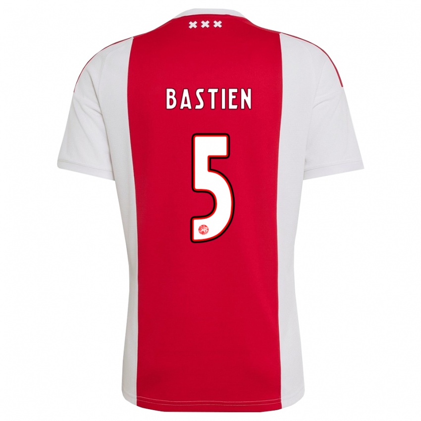 נשים Joshua Bastien #5 אדום לבן צהוב ג'רזי ביתית 2026/27 חולצה קצרה