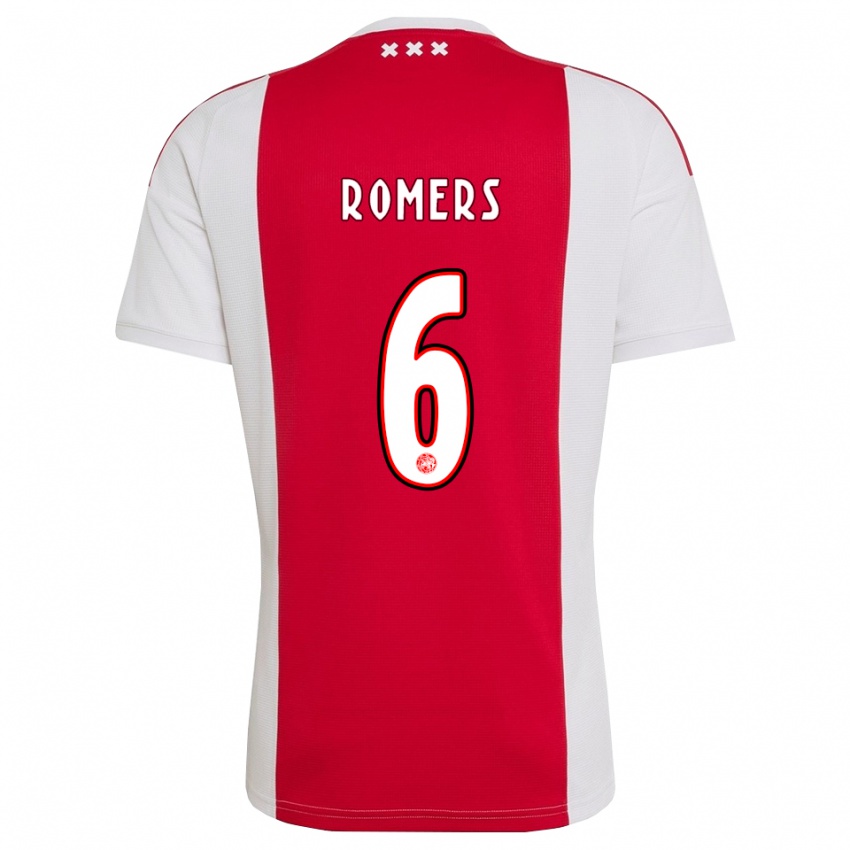 נשים Thijmen Romers #6 אדום לבן צהוב ג'רזי ביתית 2026/27 חולצה קצרה