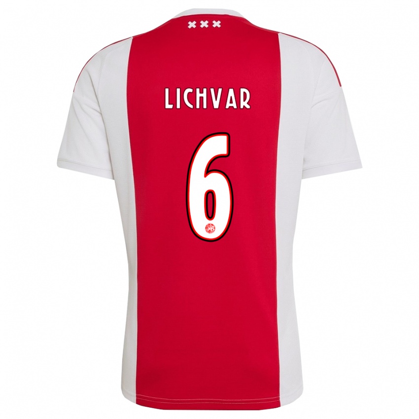 נשים Roman Lichvar #6 אדום לבן צהוב ג'רזי ביתית 2026/27 חולצה קצרה