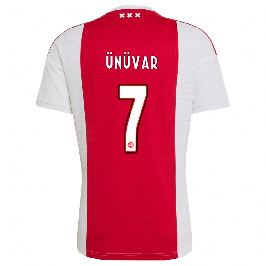 נשים Emre Ünüvar #7 אדום לבן צהוב ג'רזי ביתית 2026/27 חולצה קצרה