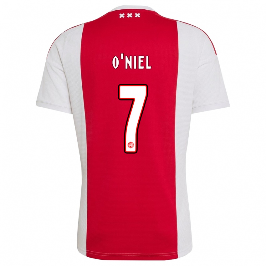נשים Don O'niel #7 אדום לבן צהוב ג'רזי ביתית 2026/27 חולצה קצרה