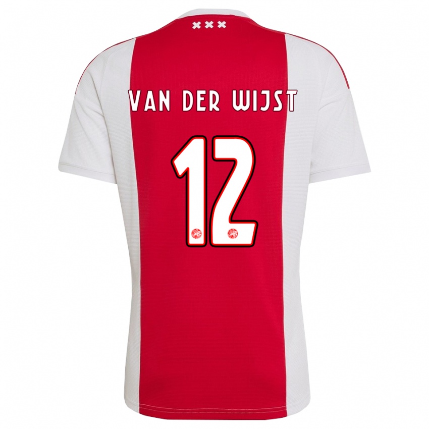 נשים Giovanni Van Der Wijst #12 אדום לבן צהוב ג'רזי ביתית 2026/27 חולצה קצרה