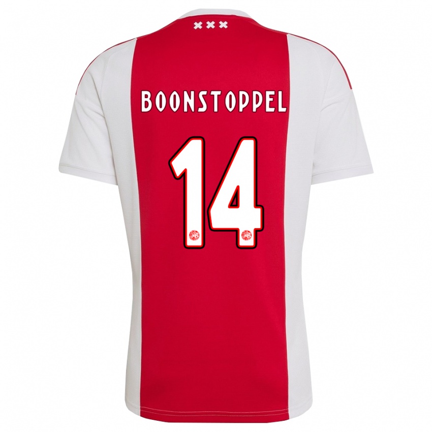 נשים Jesse Boonstoppel #14 אדום לבן צהוב ג'רזי ביתית 2026/27 חולצה קצרה