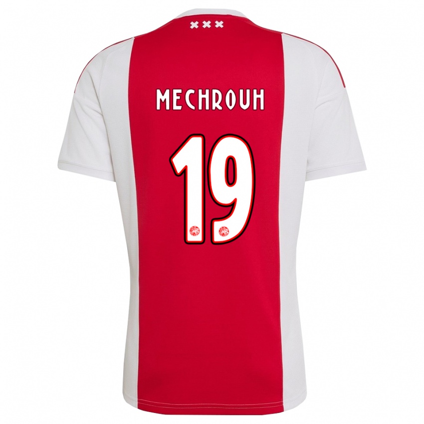 נשים Elias Mechrouh #19 אדום לבן צהוב ג'רזי ביתית 2026/27 חולצה קצרה