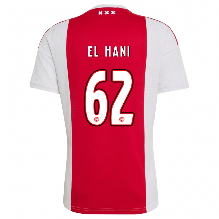 נשים Aymean El Hani #62 אדום לבן צהוב ג'רזי ביתית 2026/27 חולצה קצרה