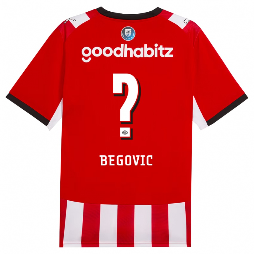 נשים Haris Begovic #0 אדום לבן שחור ג'רזי ביתית 2026/27 חולצה קצרה