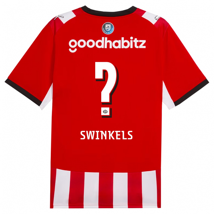 נשים Michal Swinkels #0 אדום לבן שחור ג'רזי ביתית 2026/27 חולצה קצרה