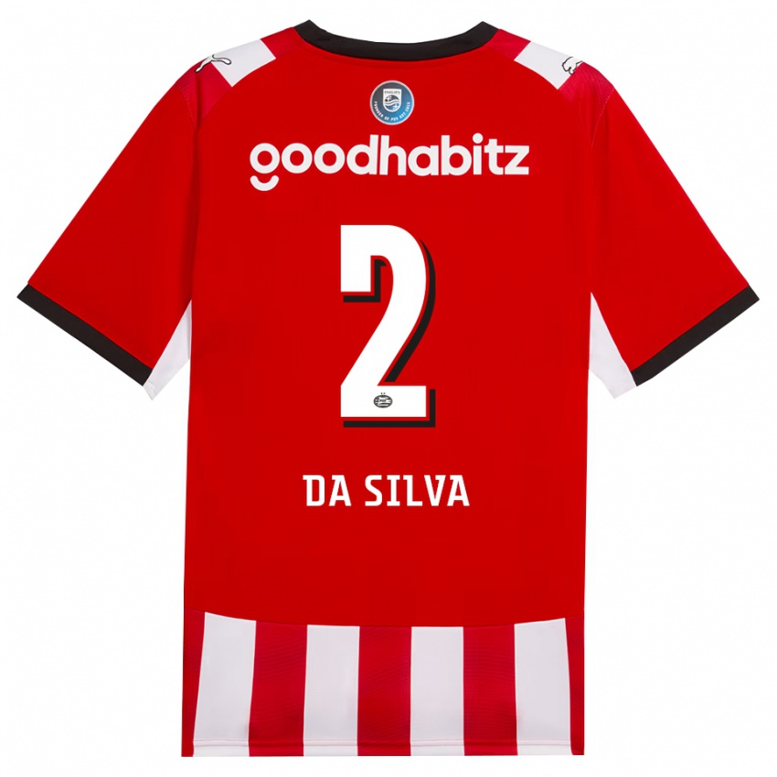 נשים Aston Da Silva #2 אדום לבן שחור ג'רזי ביתית 2026/27 חולצה קצרה