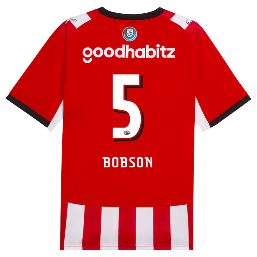 נשים Ersien Bobson #5 אדום לבן שחור ג'רזי ביתית 2026/27 חולצה קצרה