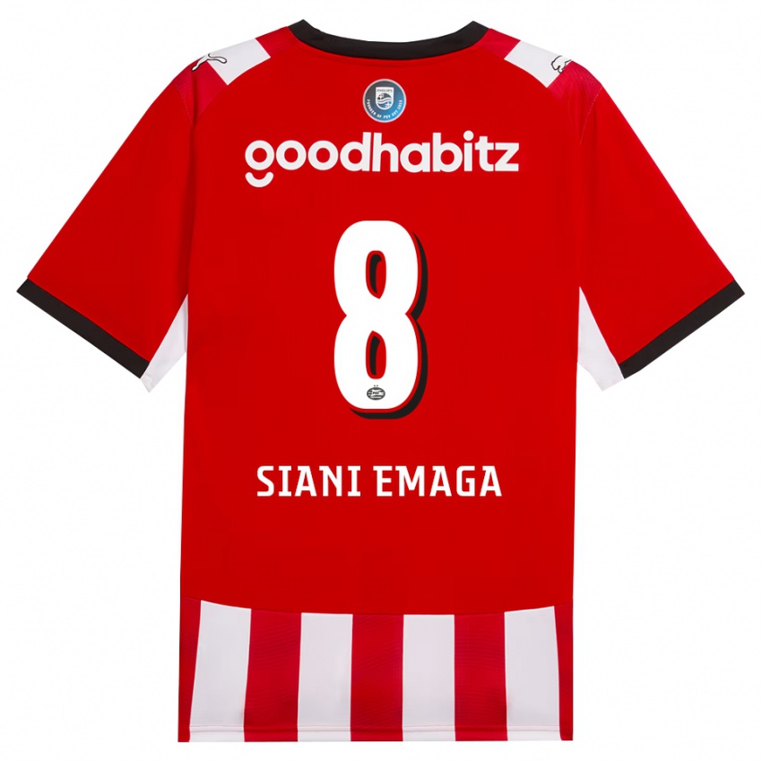 נשים Ezechiel Siani Emaga #8 אדום לבן שחור ג'רזי ביתית 2026/27 חולצה קצרה