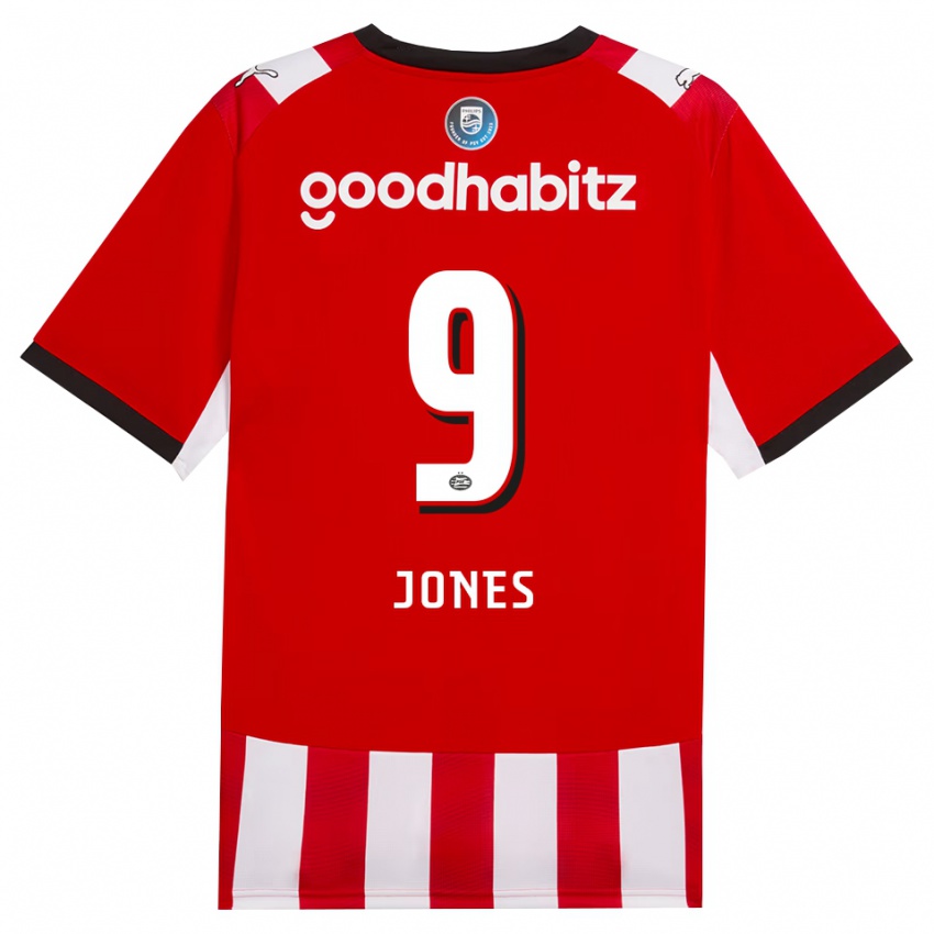 נשים Austyn Jones #9 אדום לבן שחור ג'רזי ביתית 2026/27 חולצה קצרה