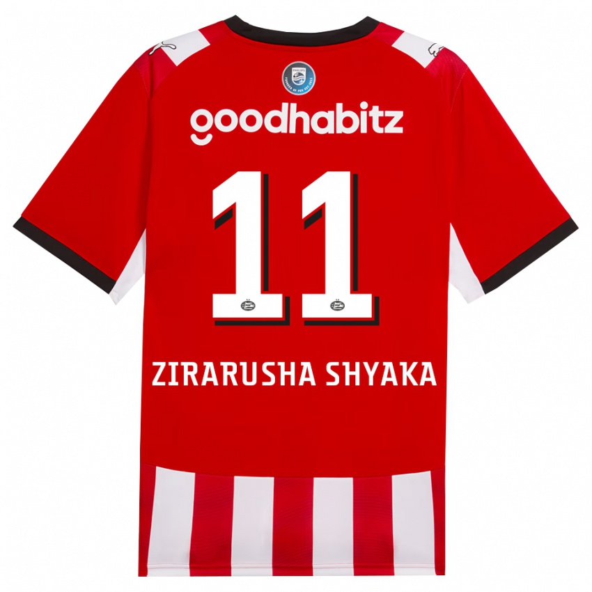 נשים David Zirarusha Shyaka #11 אדום לבן שחור ג'רזי ביתית 2026/27 חולצה קצרה