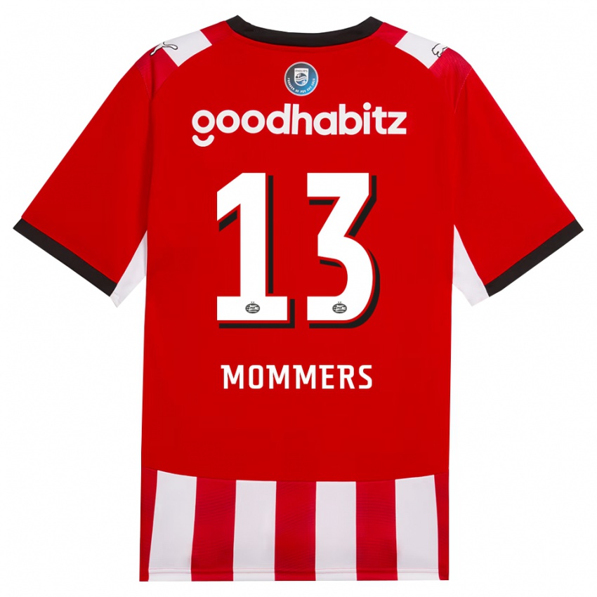 נשים Ryan Mommers #13 אדום לבן שחור ג'רזי ביתית 2026/27 חולצה קצרה