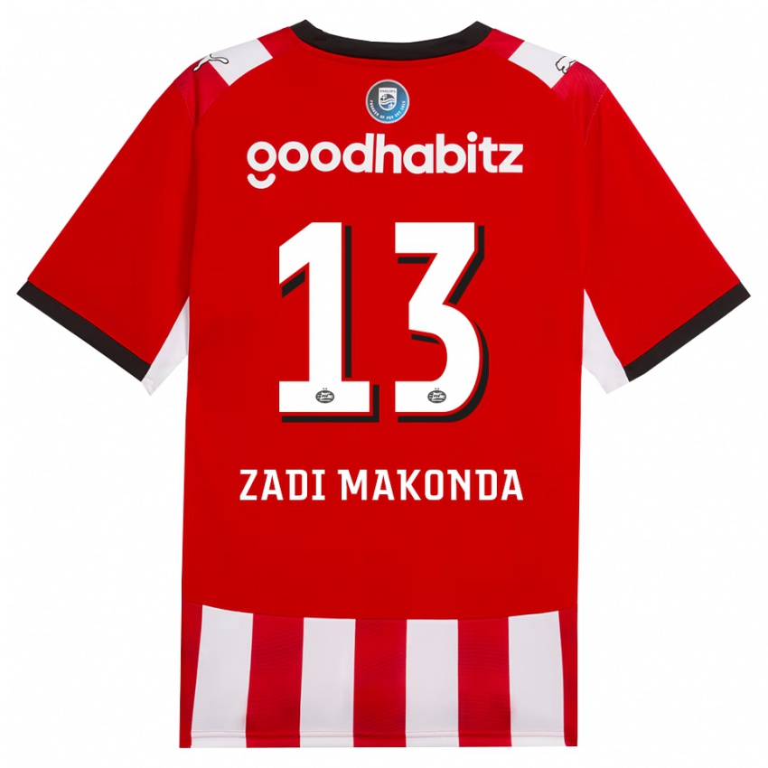 נשים David Zadi Makonda #13 אדום לבן שחור ג'רזי ביתית 2026/27 חולצה קצרה